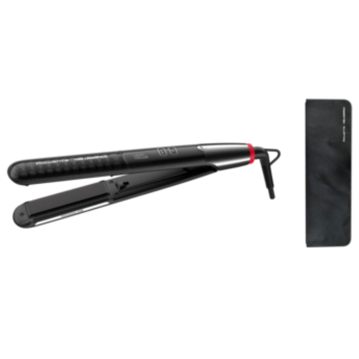 Lisseur à cheveux Rowenta SF466LF0 Noir, température réglable, écran LCD et fonction ionique pour un coiffage parfait.