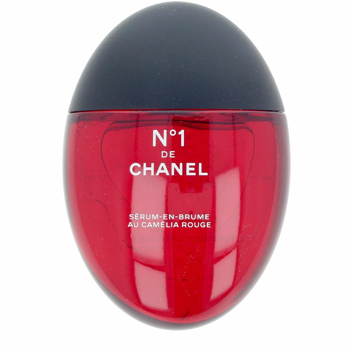 Sérum visage Chanel Nº1 50 ml en format spray, texture brume contenant du camélia rouge pour soins esthétiques.