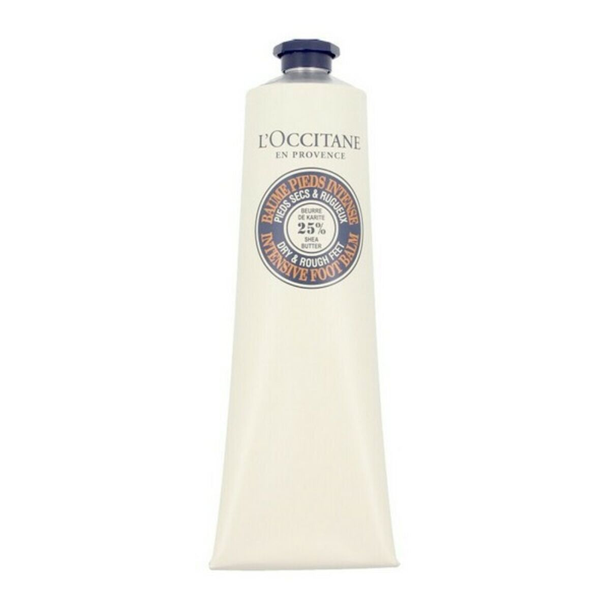 Crème hydratante pour les pieds L'Occitane Karité 150 ml, tube avec lid, soin pour pieds secs et normaux.