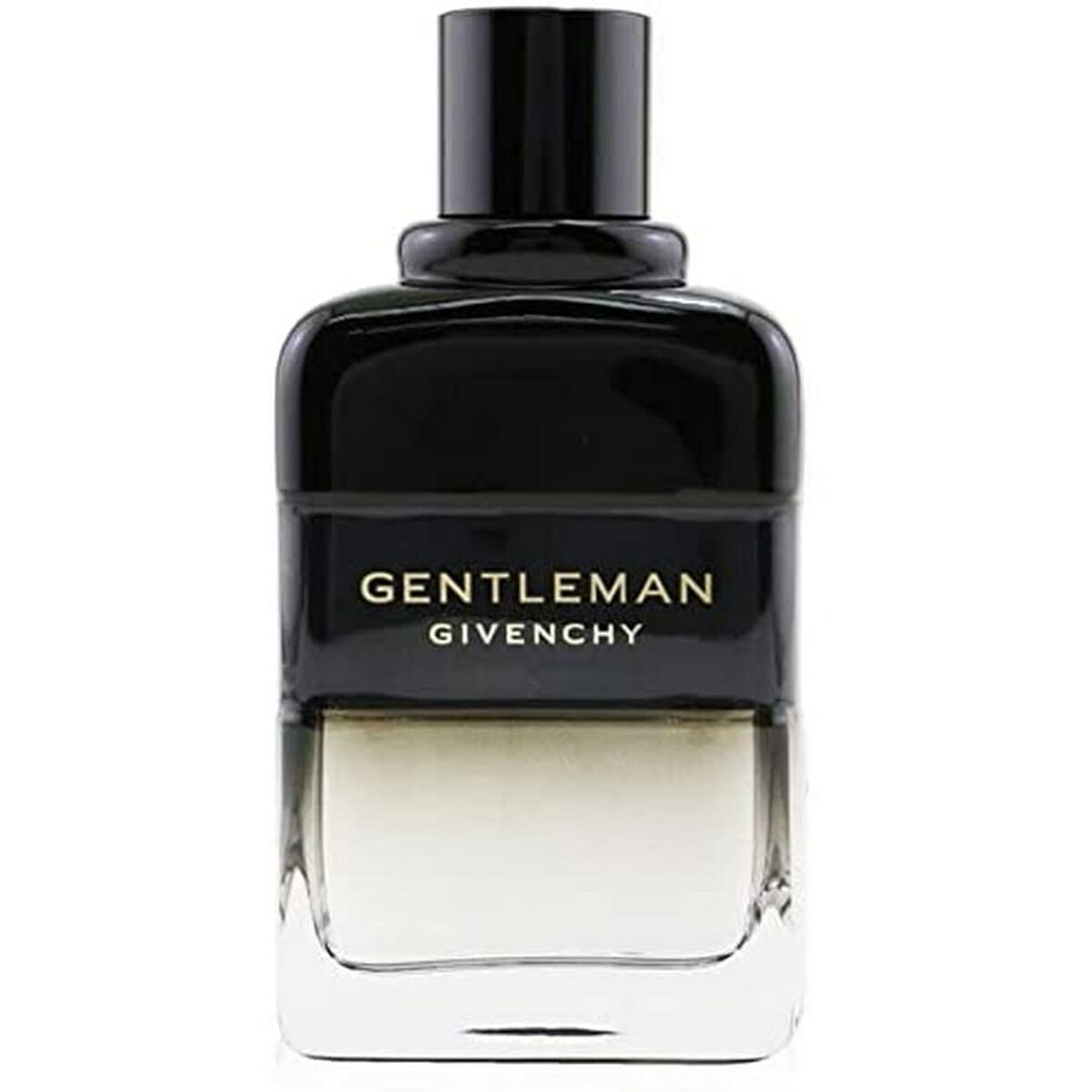 Givenchy Gentleman Boisée EDP 100 ml bottle showcasing a sleek black and clear design, ideal for men's fragrance.