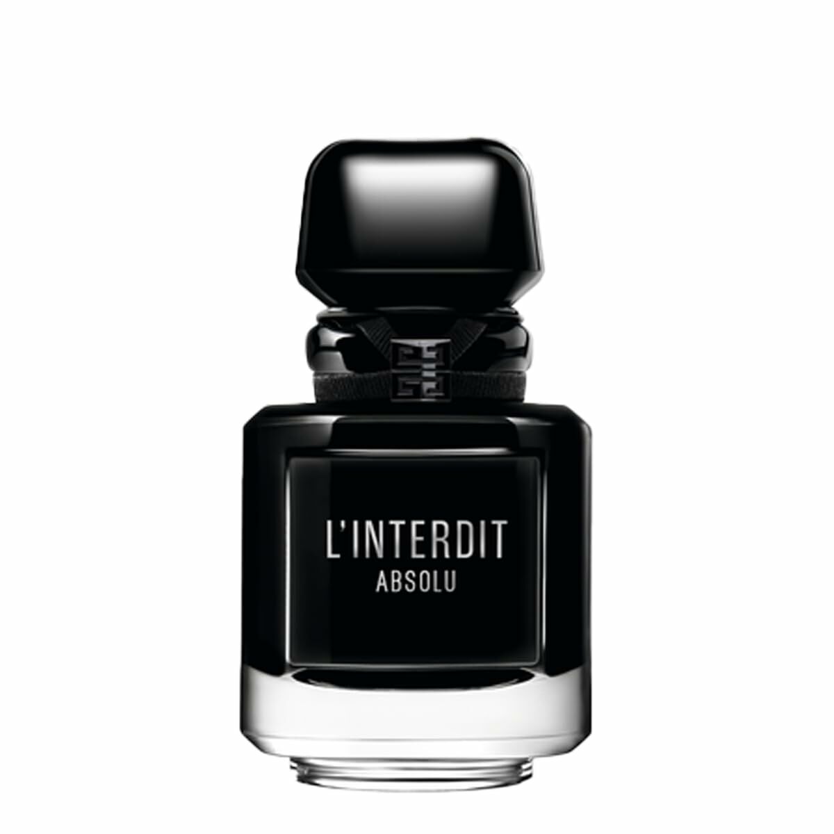 Parfum Femme Givenchy L'Interdit Absolu 35 ml, flacon noir élégant avec bouchon stylé, parfum unisexe authentique.