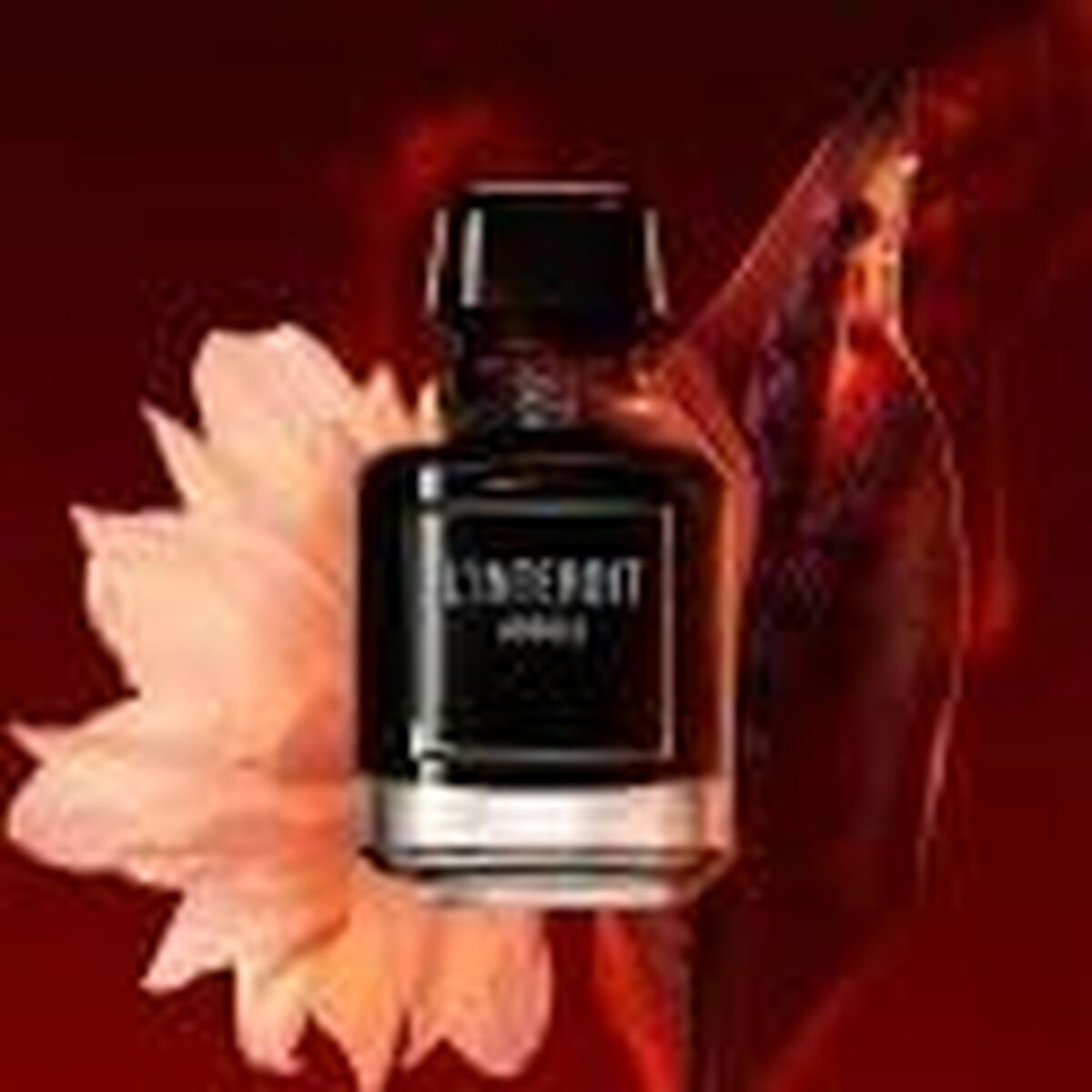 Givenchy L'Interdit Absolu 35 ml perfume bottle with floral background, showcasing elegance and allure.