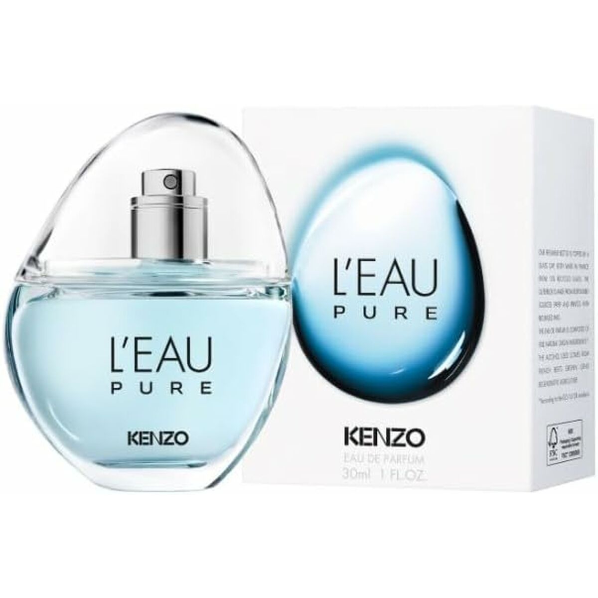 Parfum Unisexe Kenzo L'EAU PURE en flacon de 30ml avec emballage distinctif.