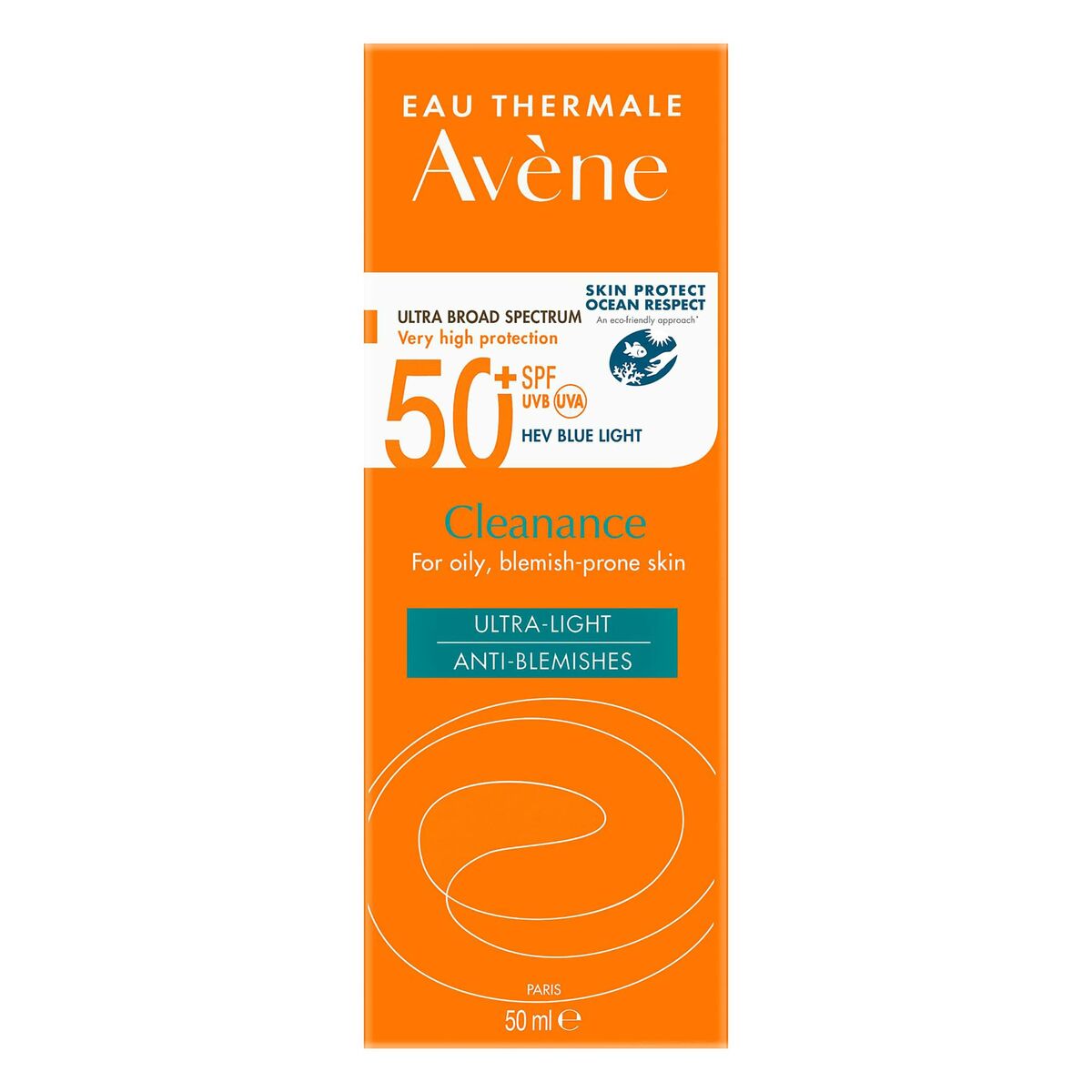 Avene Cleanance 50 ml lotion for oily, acne-prone skin, offering ultra-light anti-blemish protection with SPF 50.