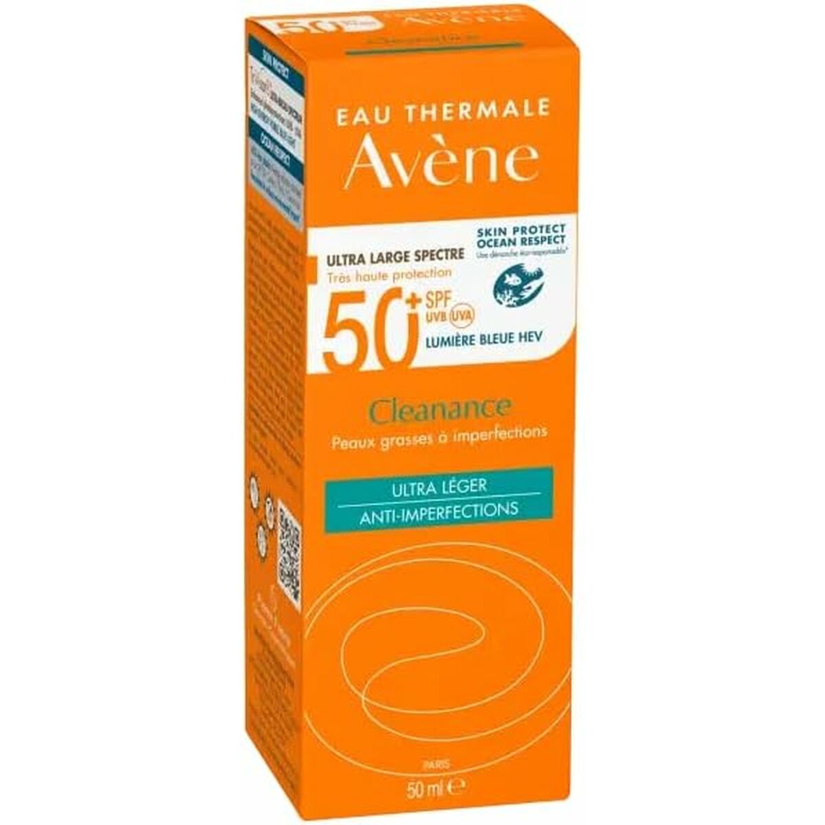 Lotion corporelle Avene Cleanance 50 ml, protection solaire anti-imperfections pour peau grasse et sujette à l'acné.