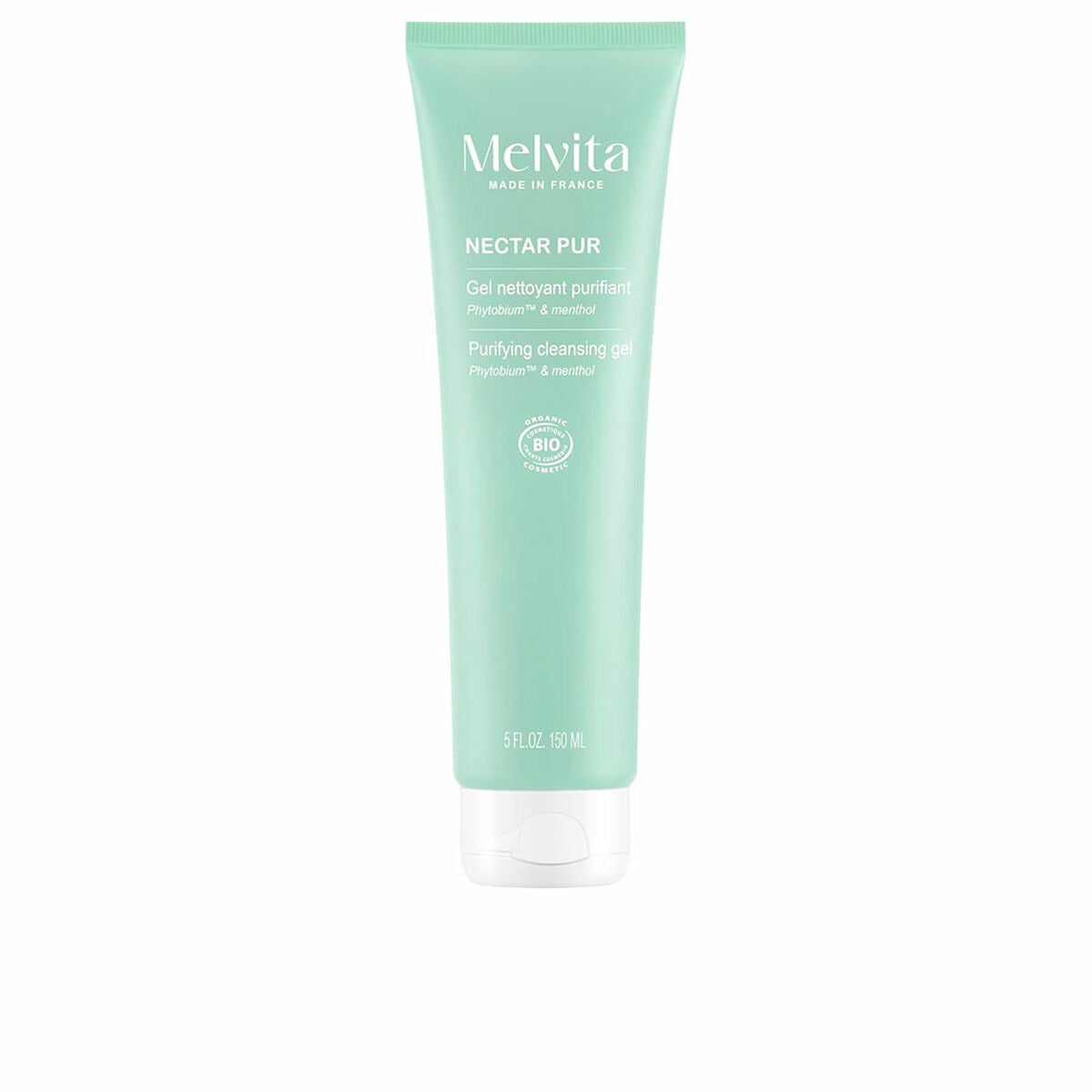 Melvita NECTAR PUR gel nettoyant purifiant 150 ml tube for mixed to oily skin, non-comedogenic cleansing gel.