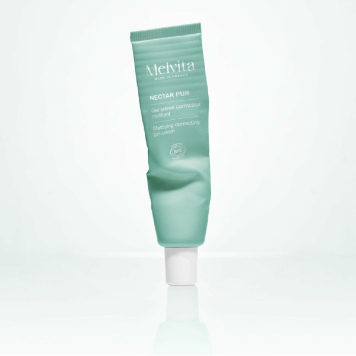 Crème visage Melvita NECTAR PUR tube vert, soin hydratant et matifiant, 100ml, produit bio.