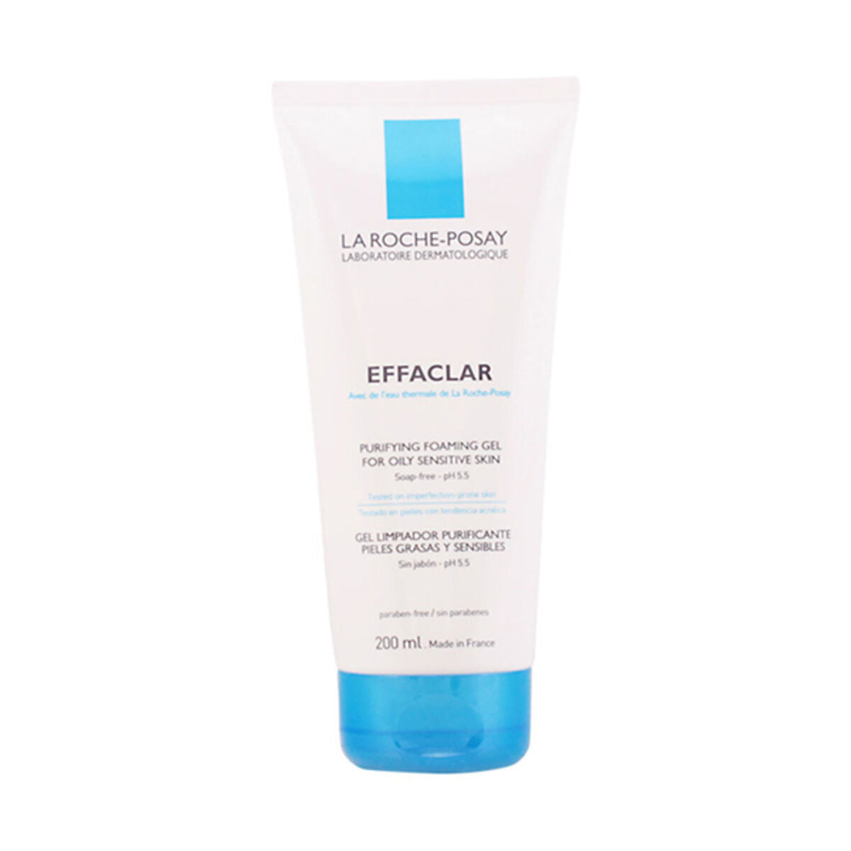 Gel nettoyant purifiant La Roche Posay Effaclar 200 ml pour peau grasse et sensible.