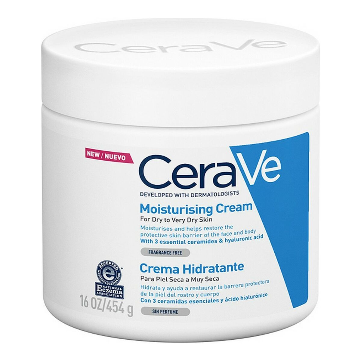 CeraVe Crème ultra hydratante pour peau sèche, hydratation intense avec céramides et acide hyaluronique.