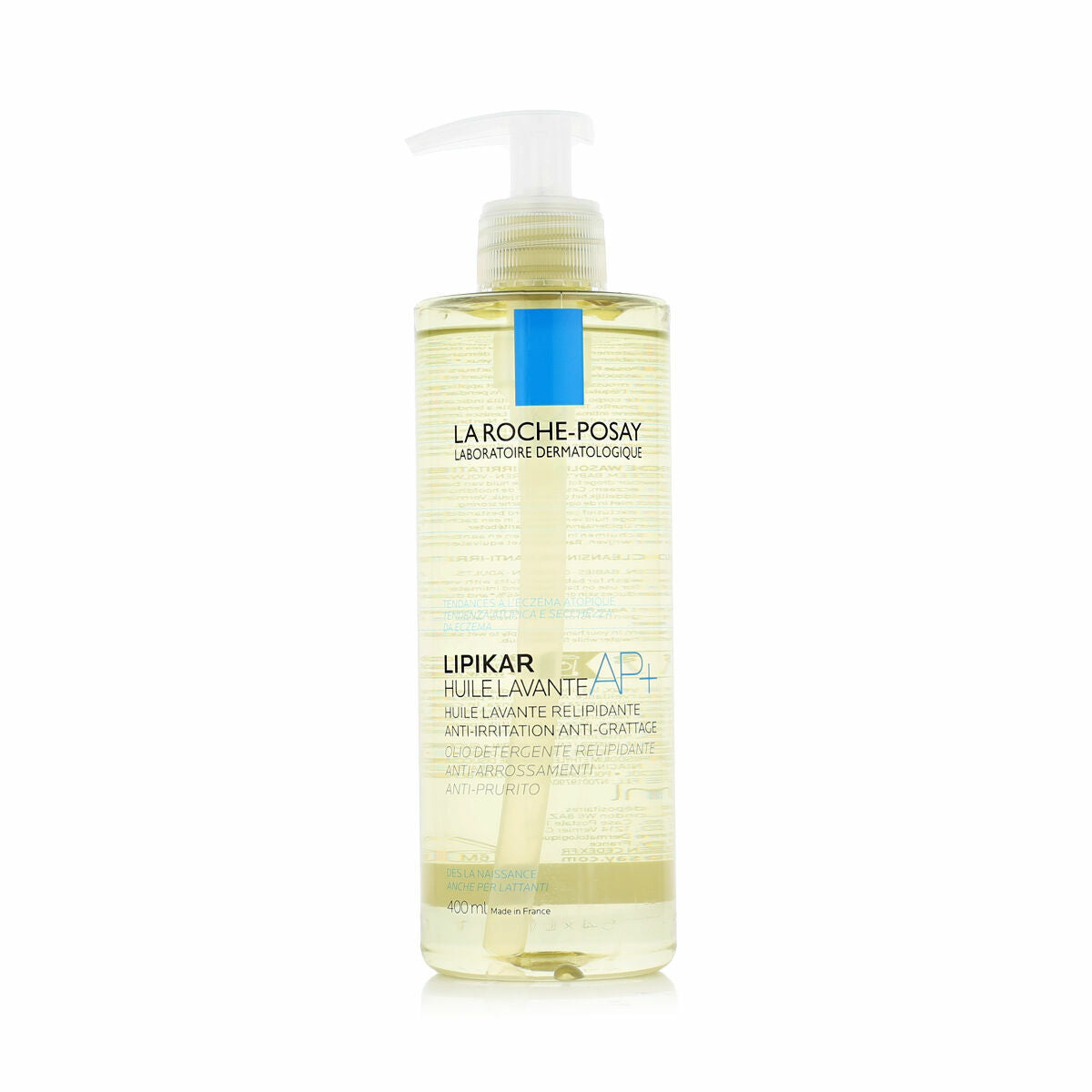 Huile de douche La Roche-Posay Lipikar 400 ml, dermocosmétique apaisant, pour peau sèche et sensible.