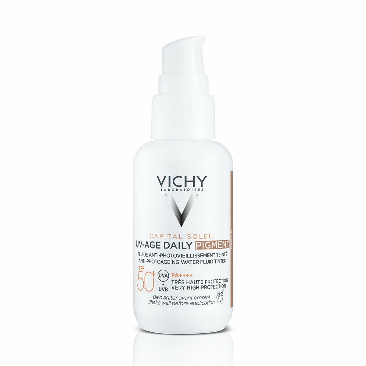 Set de Maquillage Vichy CAPITAL SOLEIL, fluide teinté UV-Age Daily Pigment, protection solaire très haute.