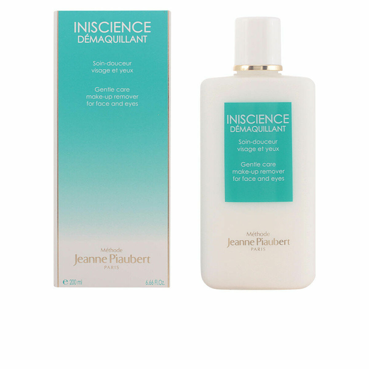 Nettoyant démaquillant Iniscience Jeanne Piaubert 200 ml pour visage et yeux, soin douceur, cosmétique premium.