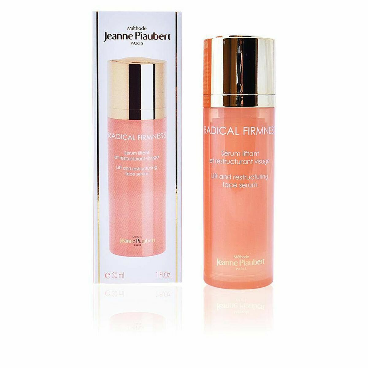 Sérum visage Jeanne Piaubert 30 ml, radical firmness, lift and reestructuring face serum packaging.