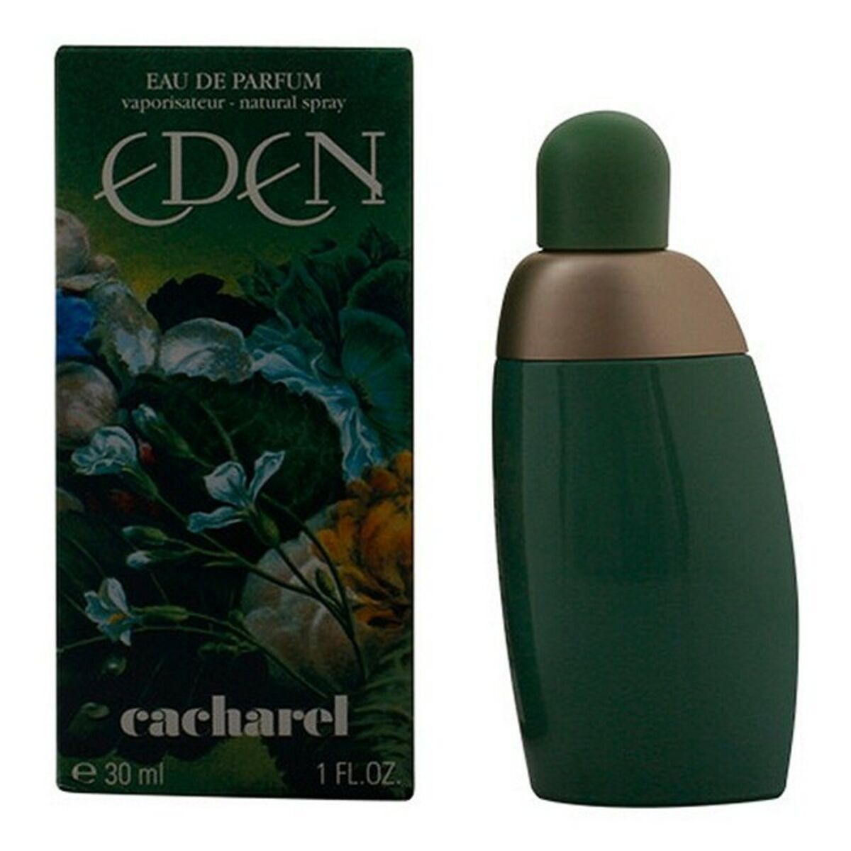Parfum Femme Cacharel Eden EDP EDT 30ml, flacon vert avec boîte, parfum floral pour femme.