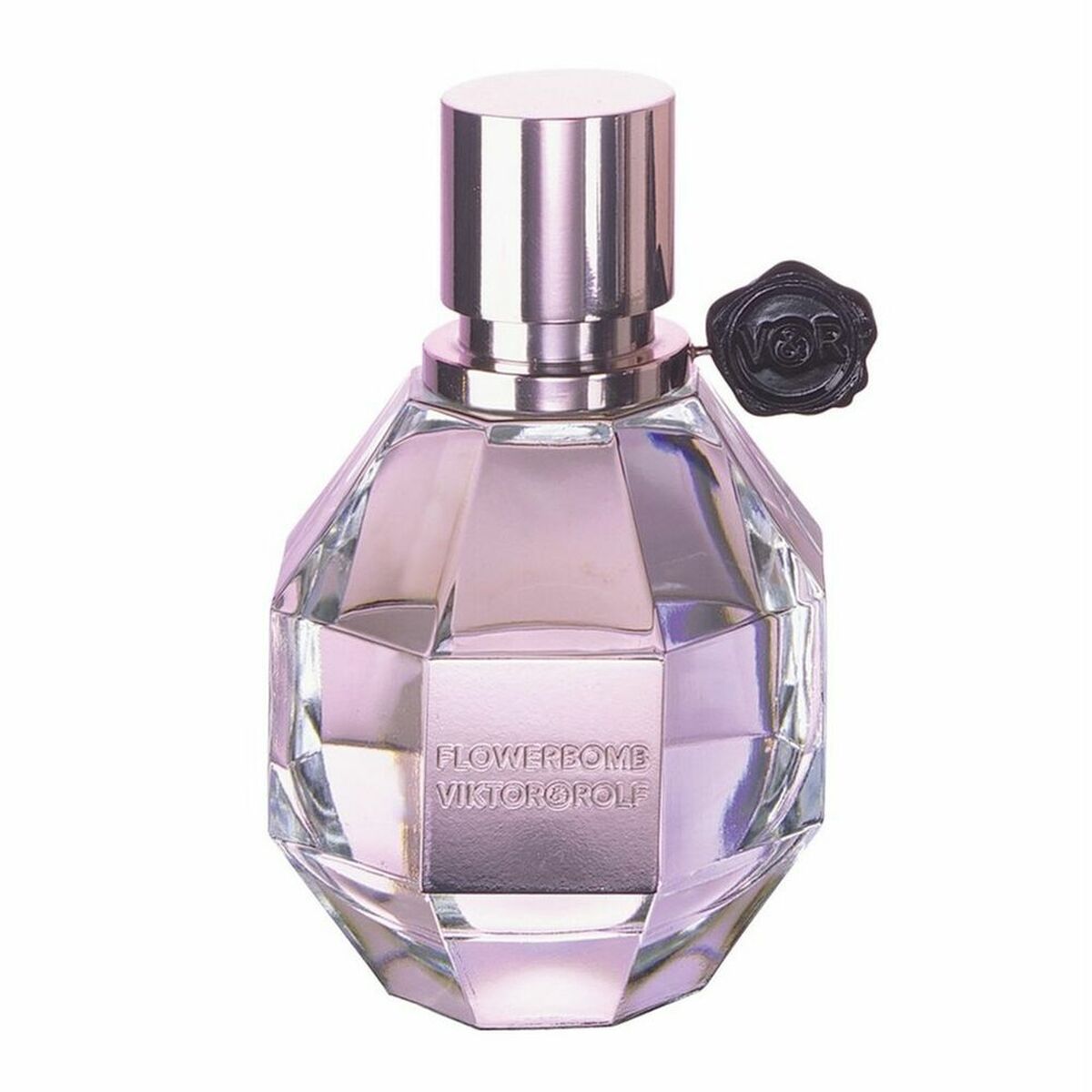 Viktor & Rolf Flowerbomb perfume bottle, 50 ml, luxury floral fragrance for women.