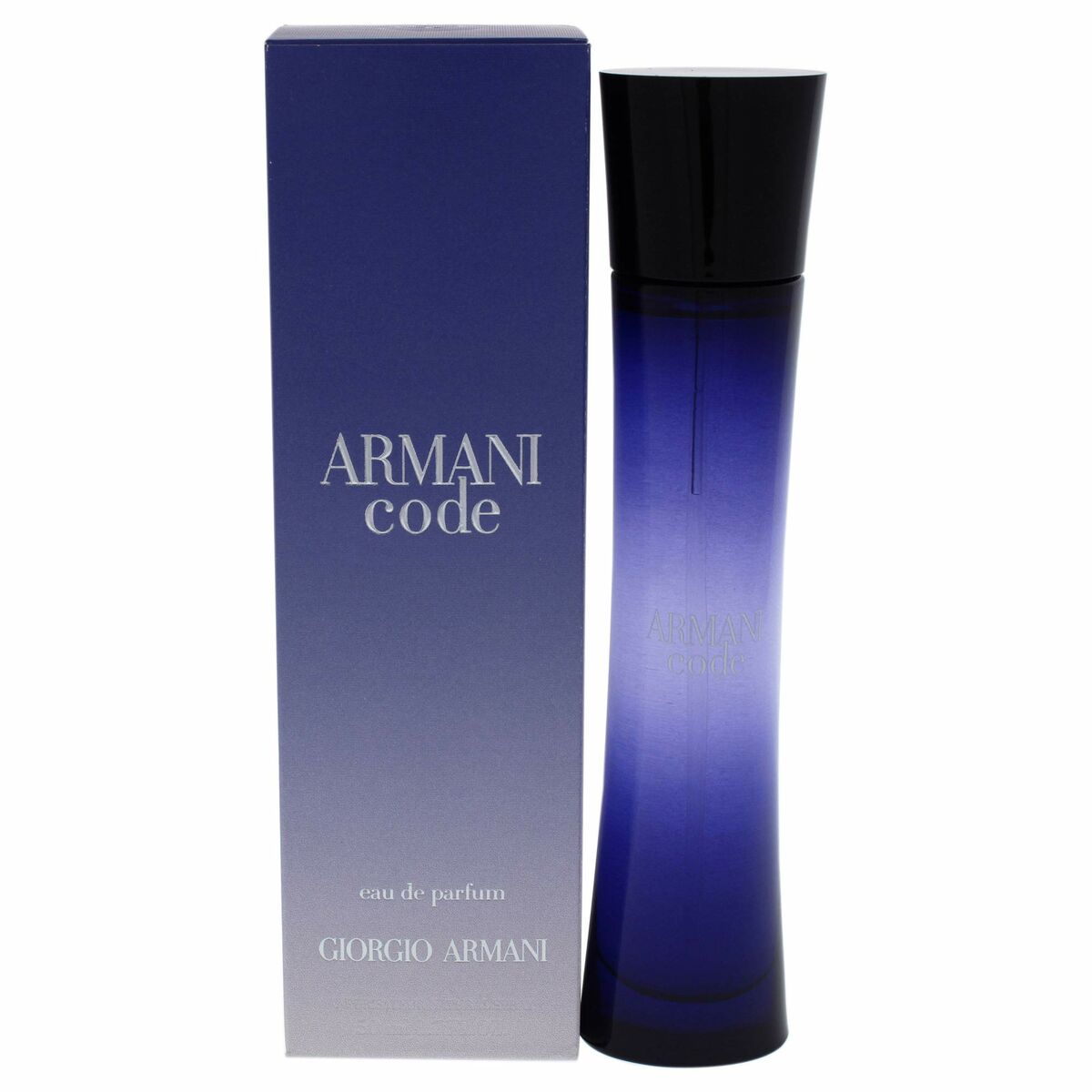 Parfum Femme Armani Armani Code EDP 50ml, élégance féminine en eau de parfum, emballage violet chic.