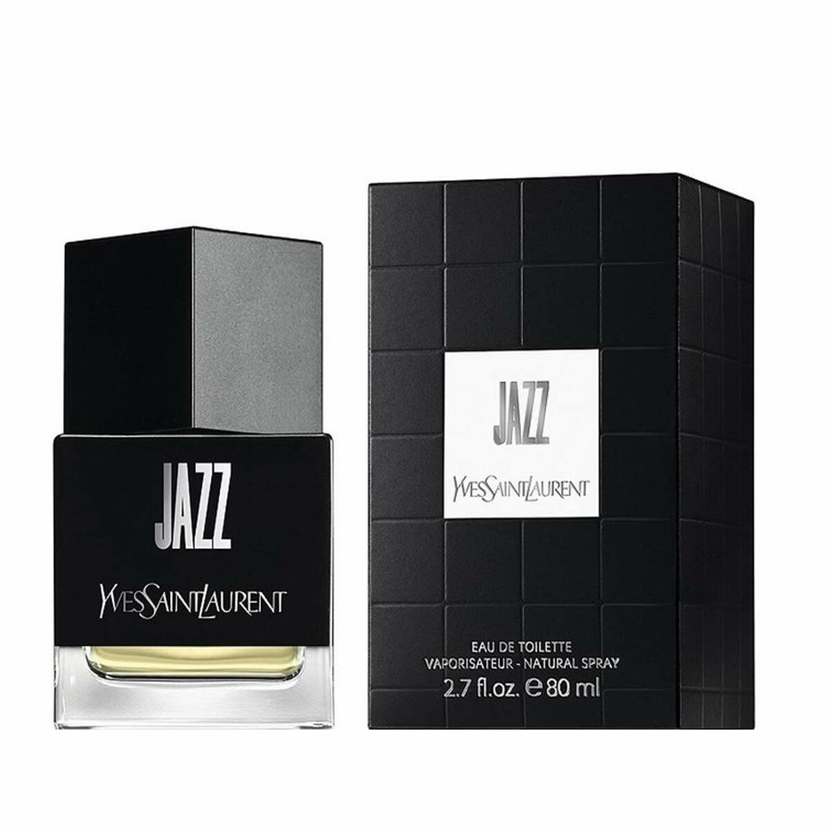 Parfum Homme Yves Saint Laurent Jazz EDT, 80ml bottle and box packaging, 100% authentic men's fragrance.
