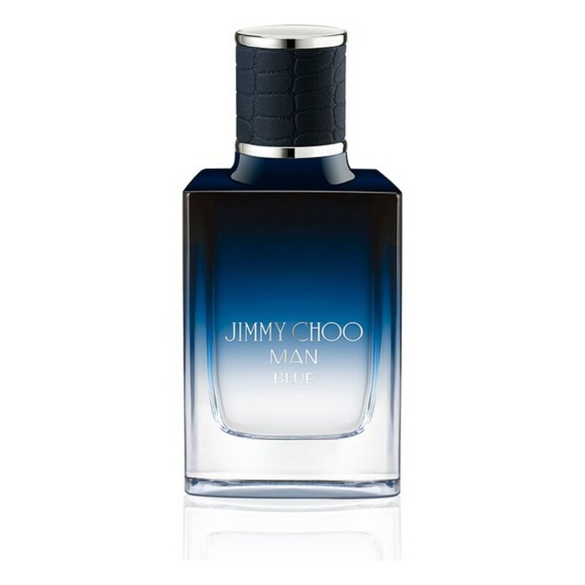 Flacon de parfum Jimmy Choo Man Blue EDT 30 ml, design élégant en dégradé de bleu, 100% authentique.