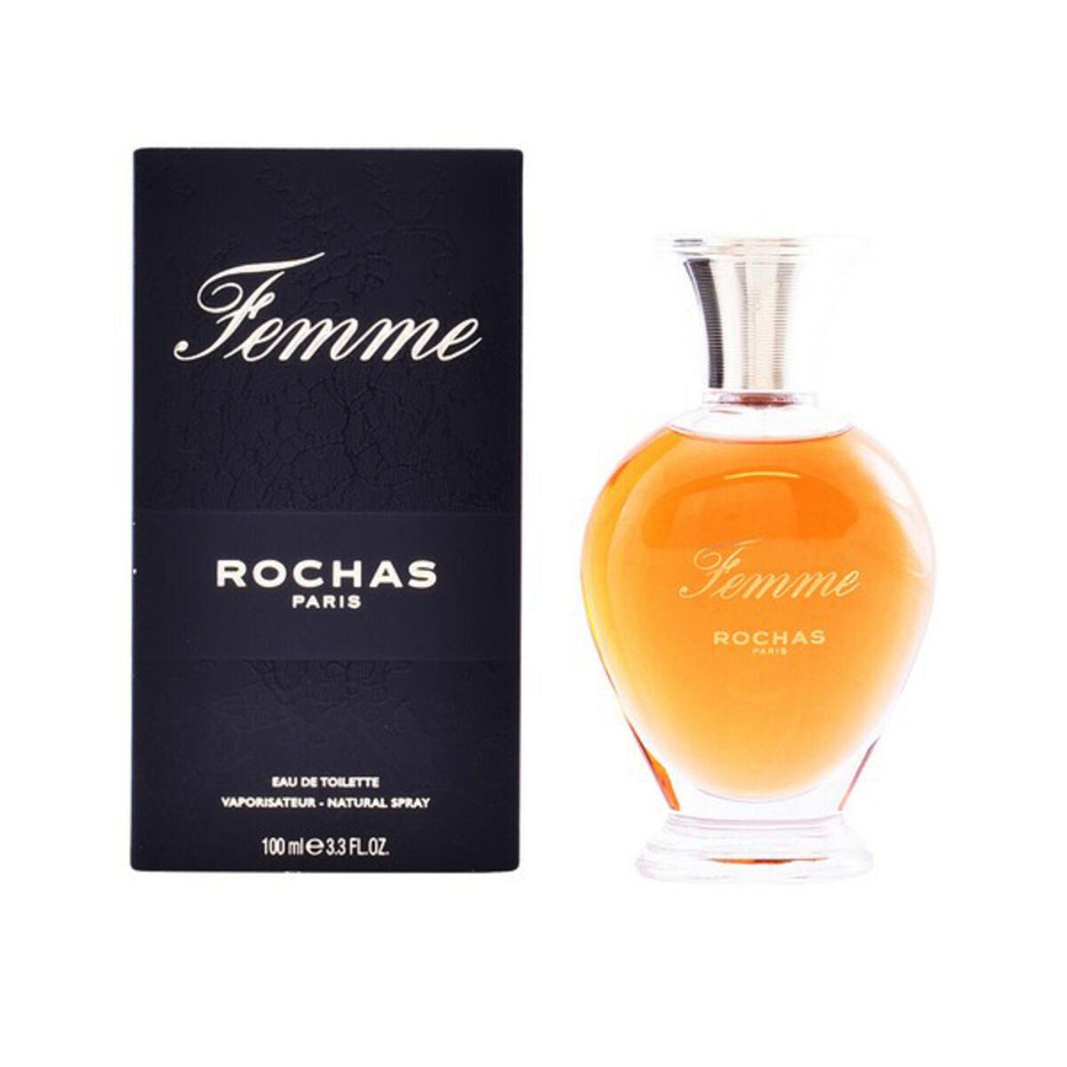 Parfum Femme Rochas 2524541 EDT 100ml, élégante bouteille avec boîte, parfum authentique pour femme.