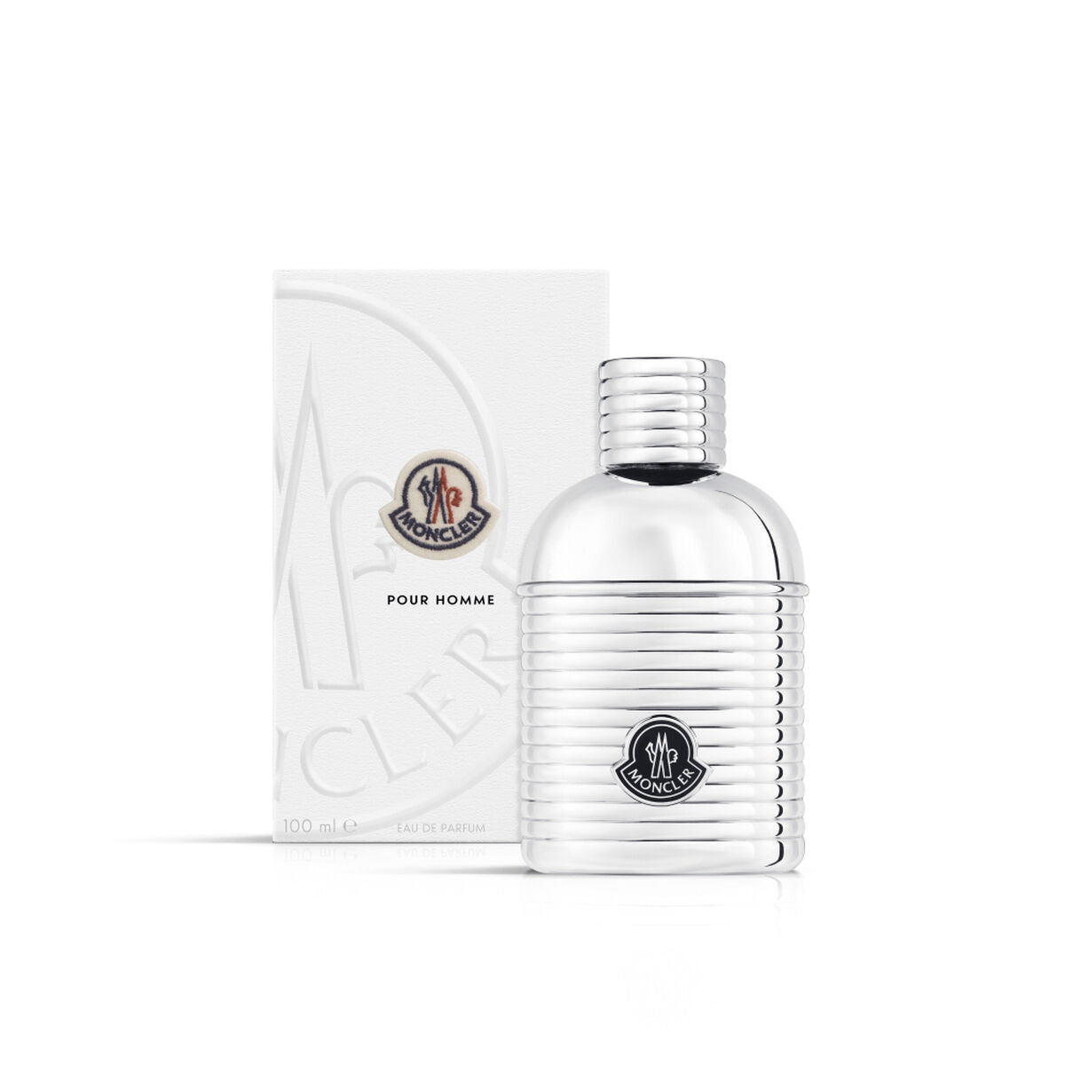 Parfum Homme Moncler Pour Homme 100 ml bottle and box, an authentic EDP fragrance for men.