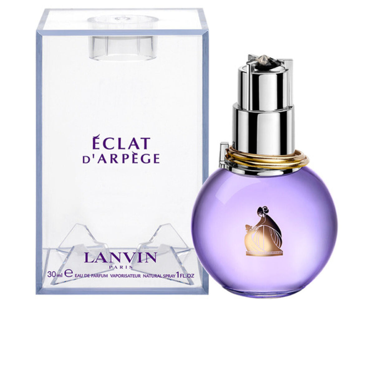 Eclat d'Arpege Lanvin perfume for women in a 30 ml glass bottle with packaging, representing femininity and elegance.