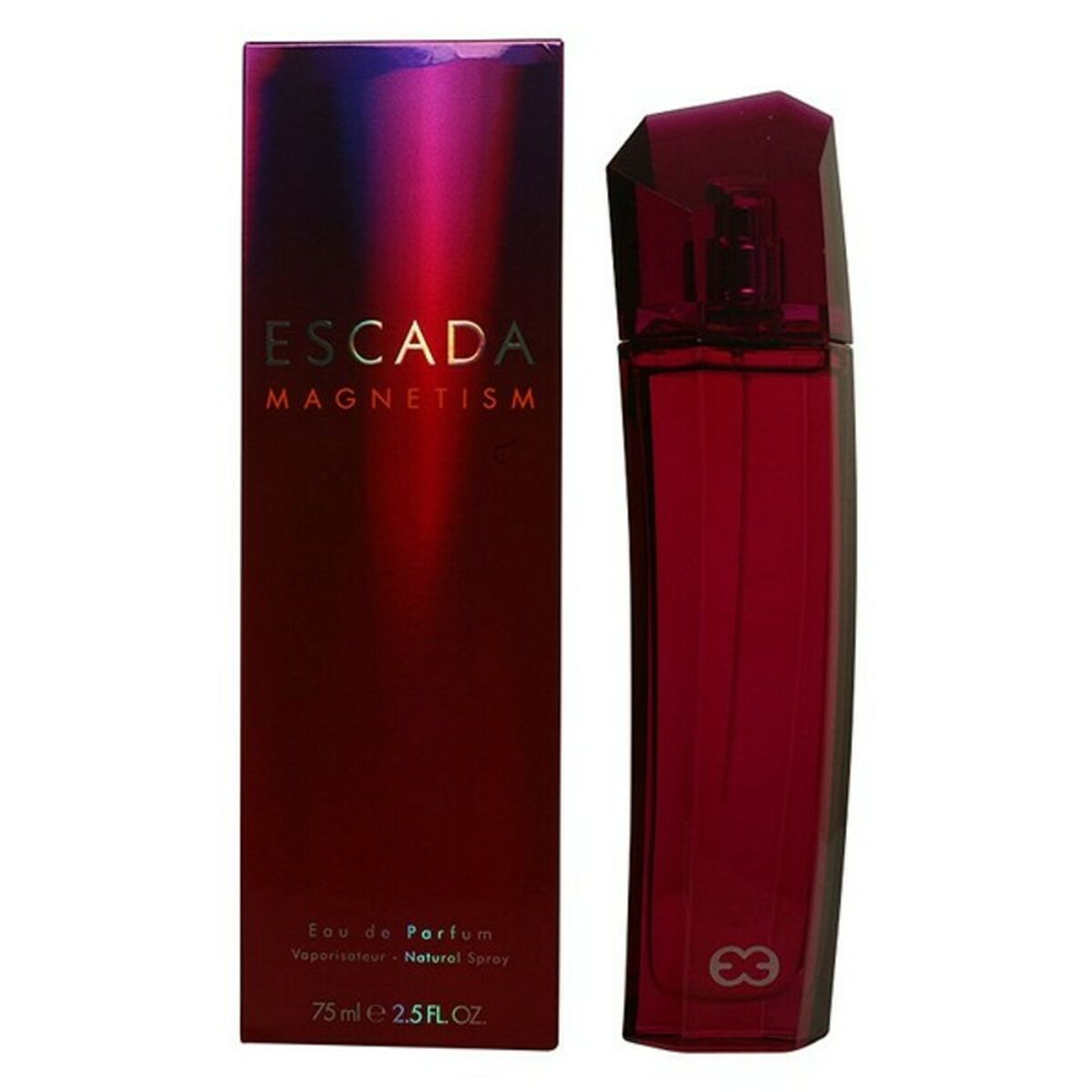 Escada Magnetism Eau de Parfum 75 ml bottle and packaging, a unique fragrance for women.