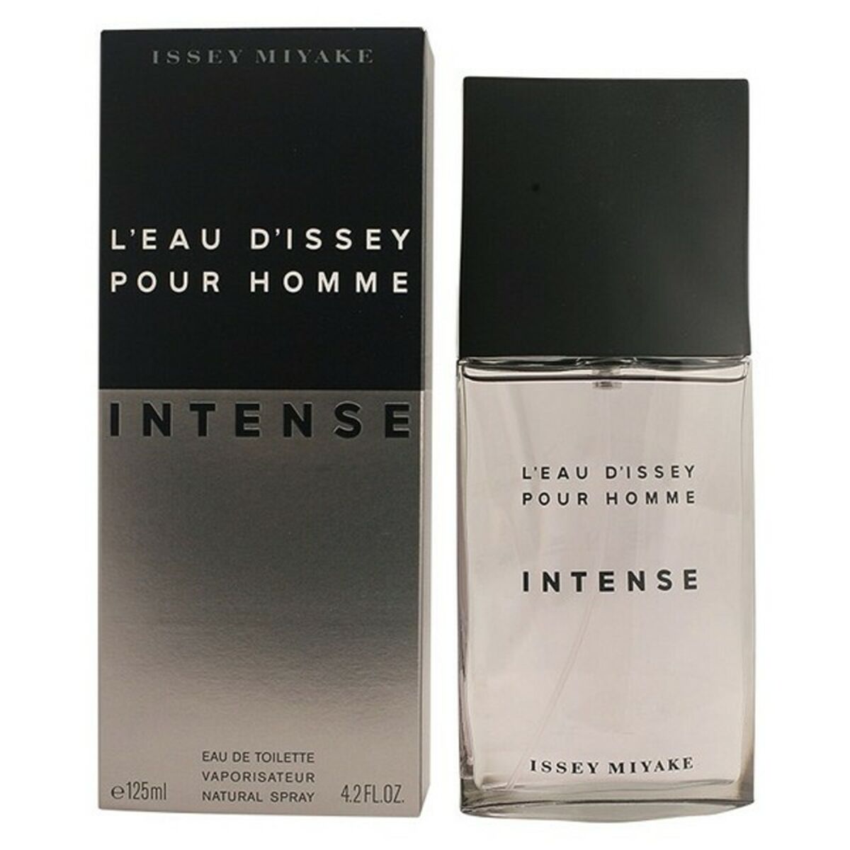 Parfum Issey Miyake L'eau D'issey Homme Intense 125 ml EDT for men, elegant packaging and bottle.