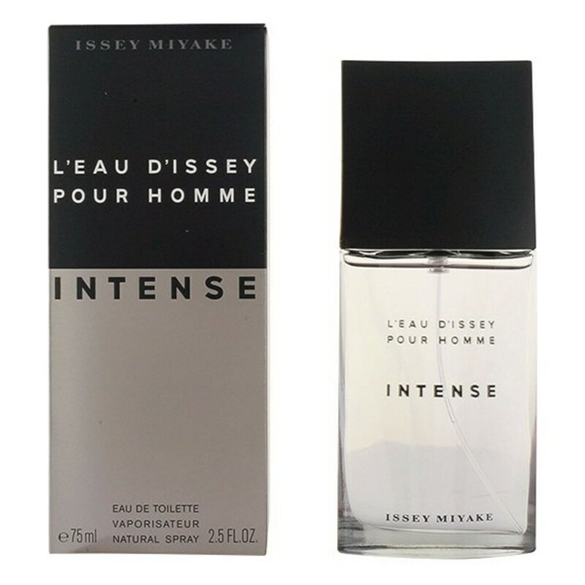 Issey Miyake L'eau D'Issey Pour Homme Intense 75ml EDT packaging and bottle, elegant men's fragrance.