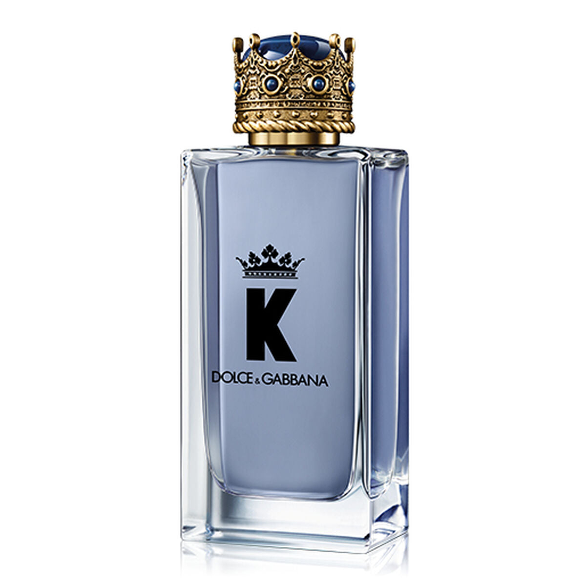 Parfum K By Dolce&Gabbana EDT 50 ml with royal crown design in a clear bottle, offering an authentic fragrance experience.