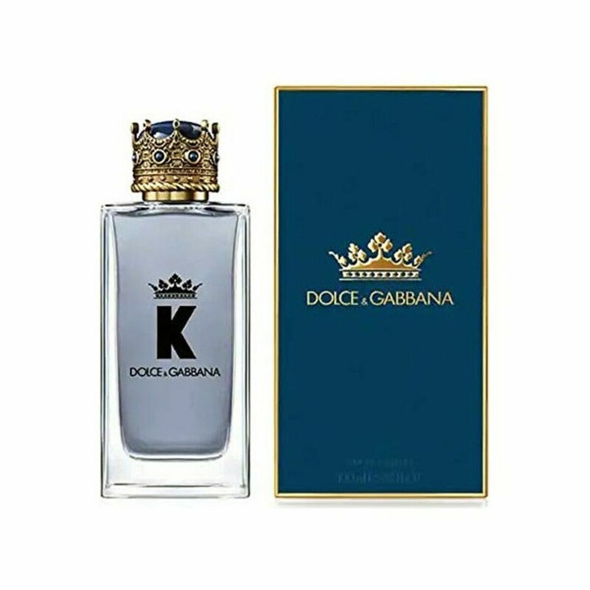 Parfum Homme D&G I0098940 EDT 50 ml, flacon élégant avec couronne dorée et packaging bleu.