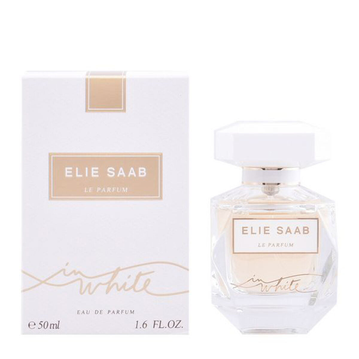 Elie Saab Le Parfum in White EDP 50ml with elegant packaging, showcasing femininity and sophistication.