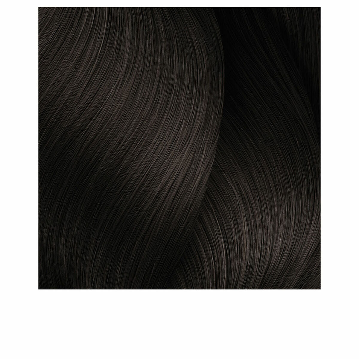 Hair style showcasing smooth, shiny black hair texture, ideal for highlighting L'Oreal Professionnel Paris MAJIREL products.