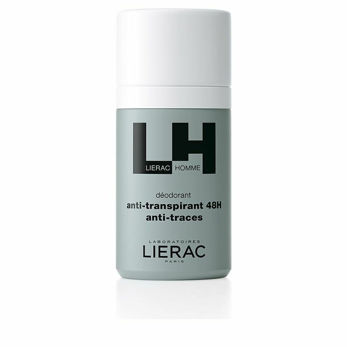 Déodorant Roll-On Lierac LH Anti-transpirant pour hommes, 50 ml, protection 48 heures, anti-traces, soins du corps.