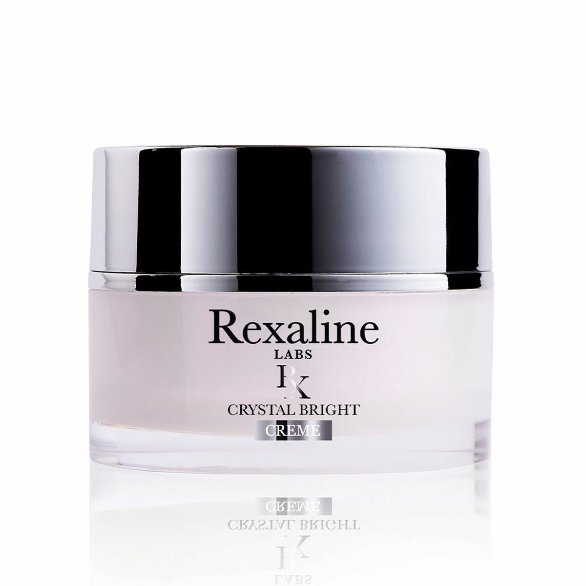 Crème anti-taches Rexaline Crystal Bright dans un pot élégant, un soin de beauté de qualité pour une peau illuminée.