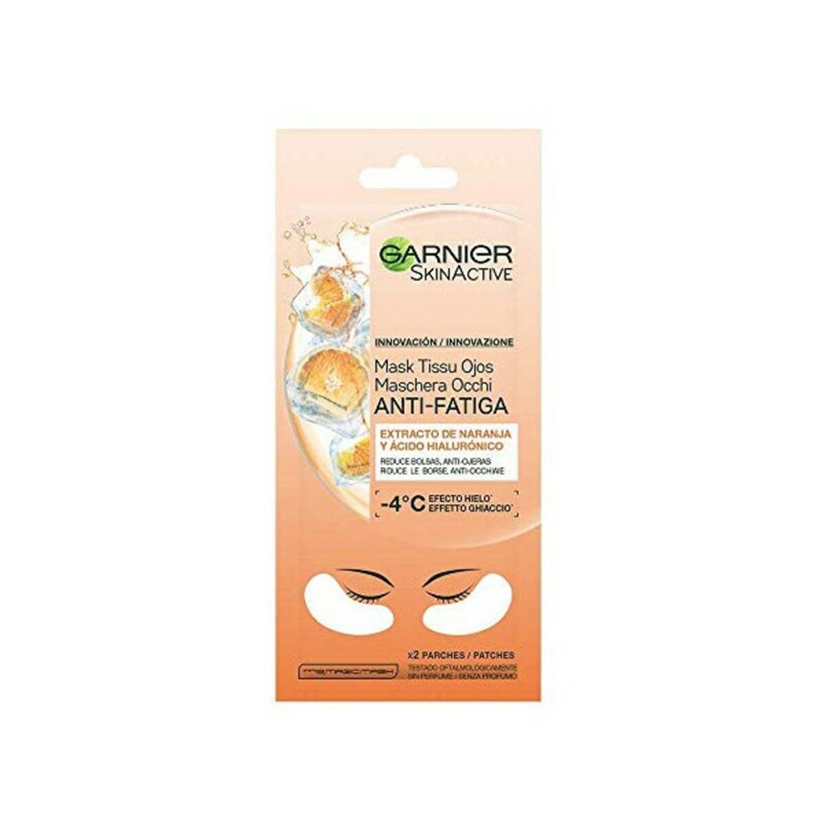 Masque contour des yeux Skin Active Garnier, patchs anti-fatigue, soin du visage, 2 unités.