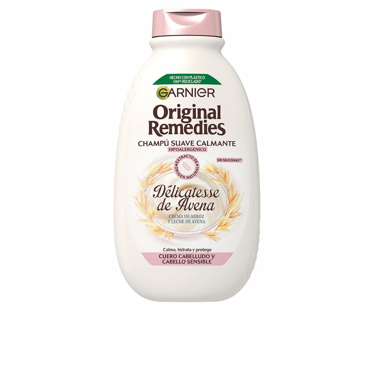 Shampooing Garnier ORIGINAL REMEDIES 400 ml, hypoallergenic formula for sensitive hair care.