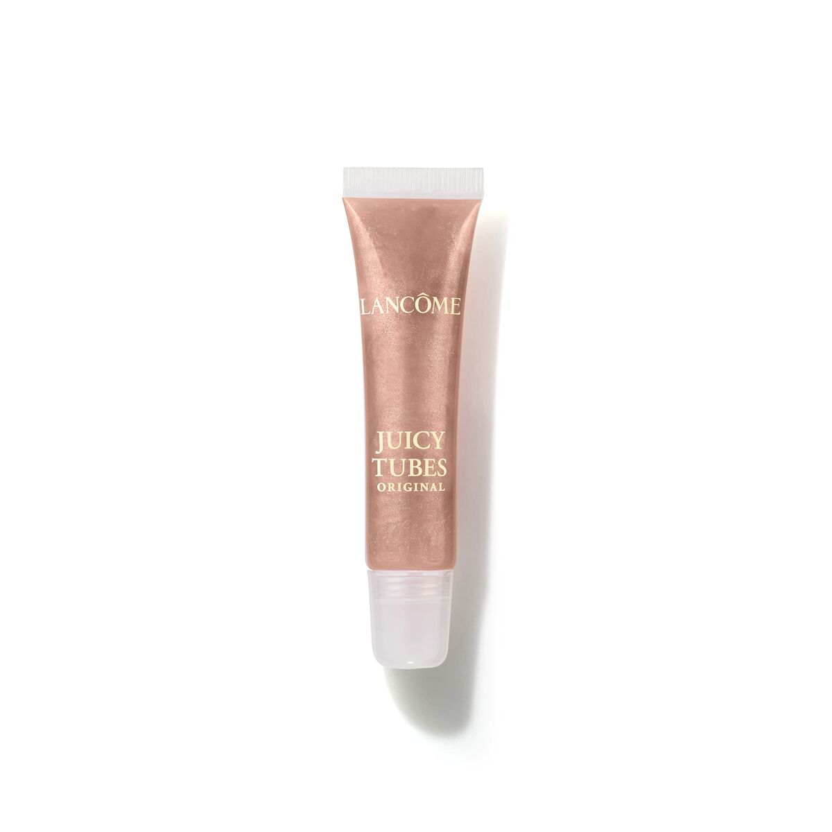 Rouge à lèvres Lancôme JUICY TUBES en tube rose, offrant une brillance et des tendances pour les lèvres.