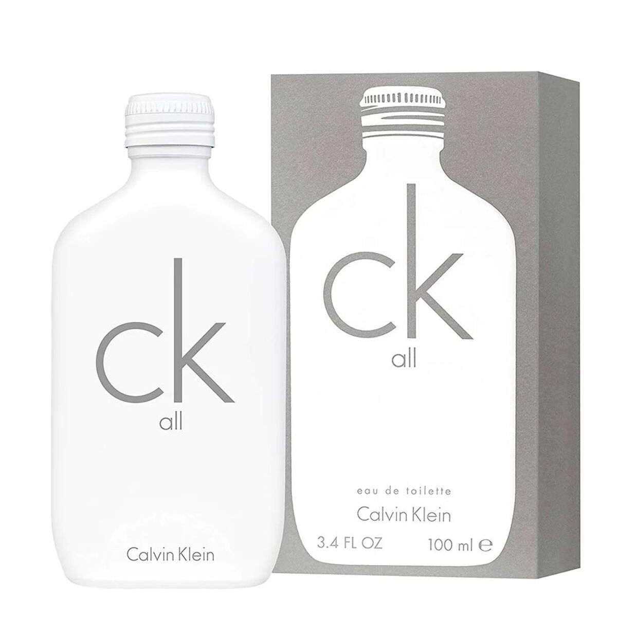 Calvin Klein Ck All EDT 100 ml bottle and packaging, a unisex fragrance for authentic elegance.