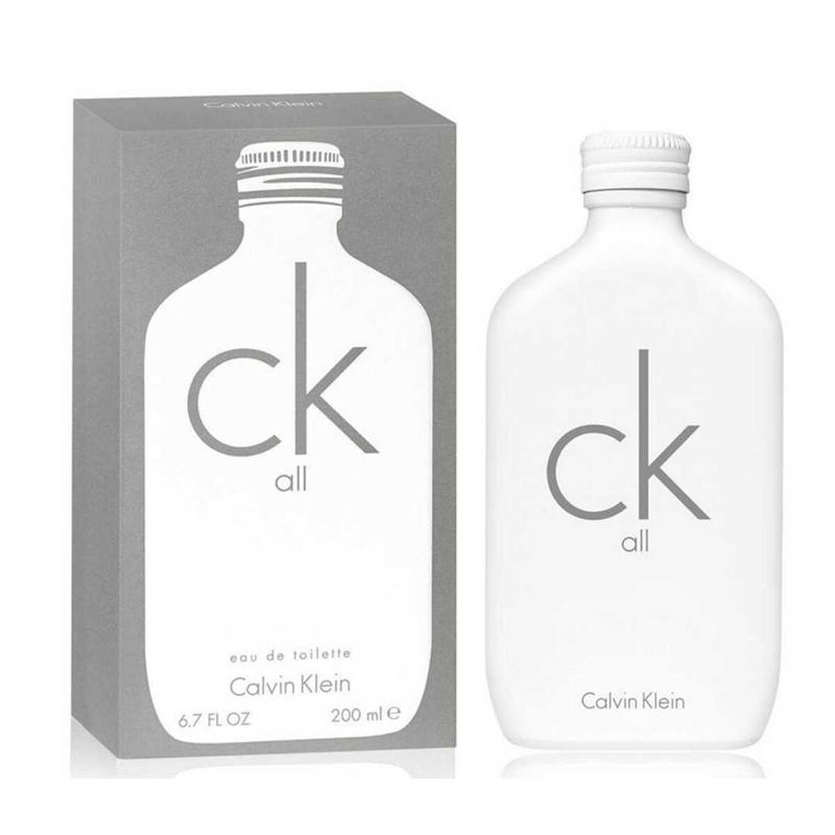 Parfum unisexe Calvin Klein Ck All EDT 200 ml avec packaging élégant, parfait pour exprimer votre féminité.
