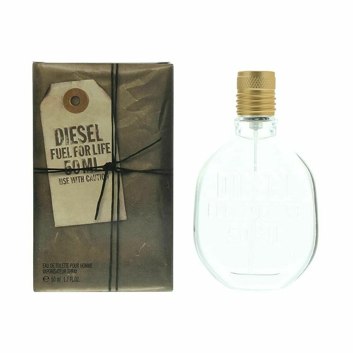Parfum Homme Diesel Fuel For Life Men EDT 50 ml with packaging, 100% authentic scent for men.