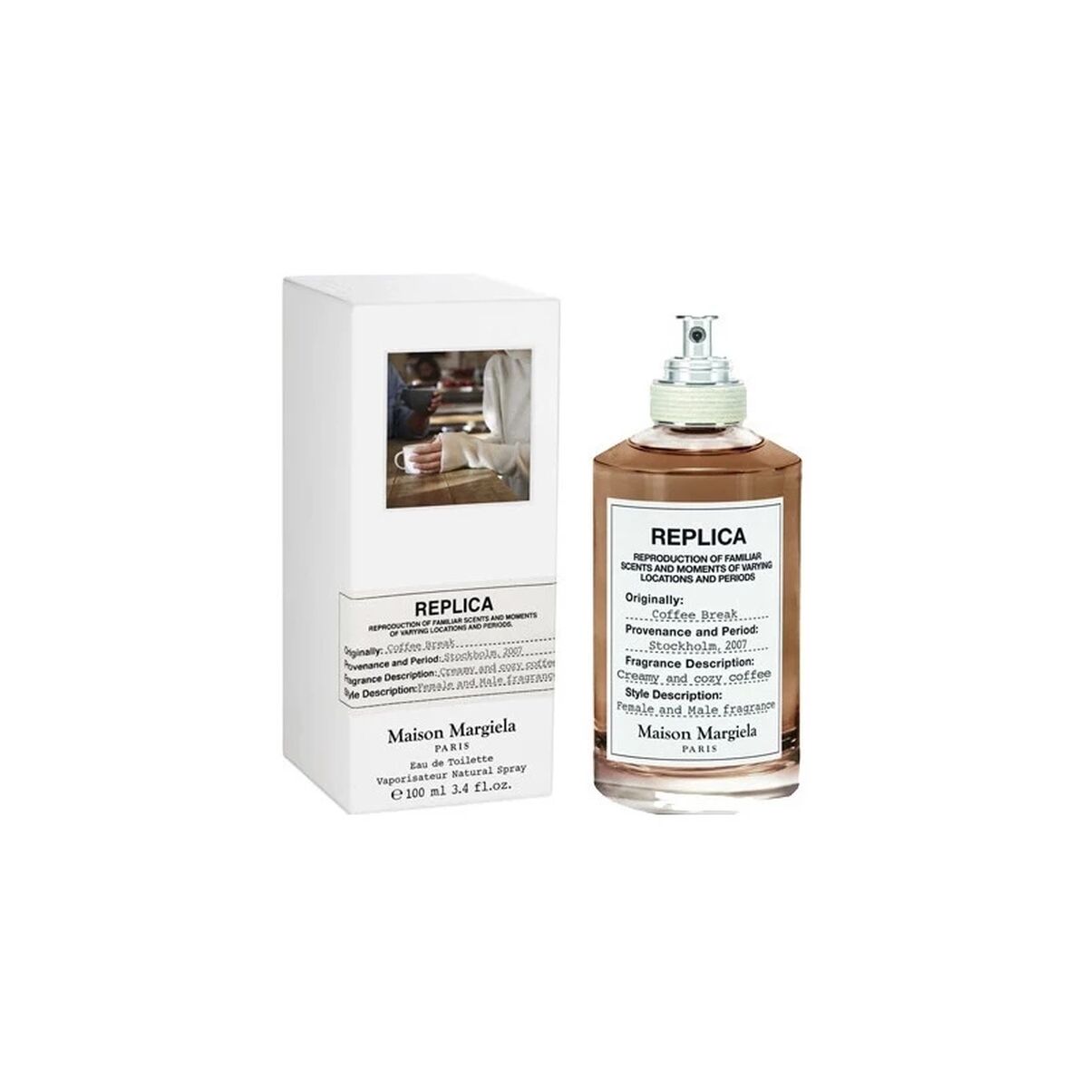 Parfum Unisexe Maison Margiela REPLICA COFFEE BREAK EDT 100 ml avec emballage, idéal pour une fragrance unique.