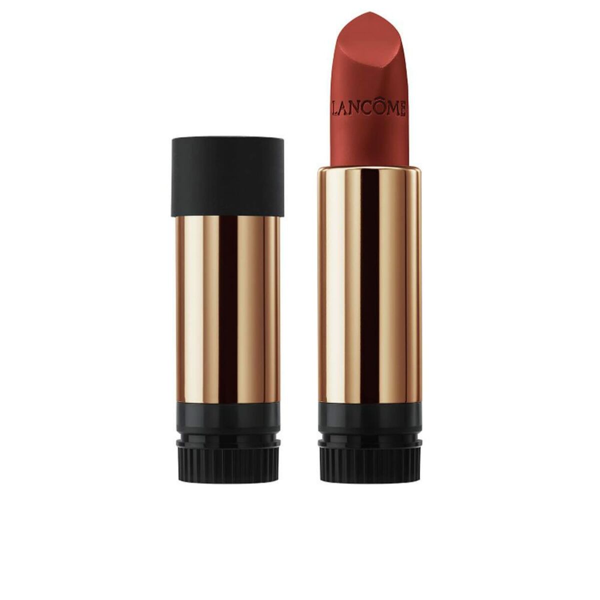 Rouge à lèvres Lancôme Absolu Rouge Drama Matte Nº 888-French-Idol dans un emballage élégant, couleur rouge riche.