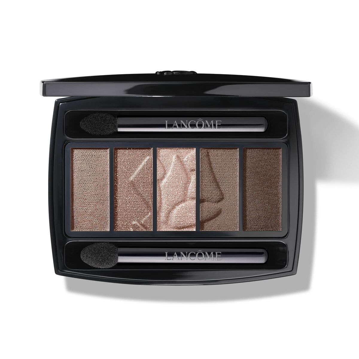 Ombre à paupières Lancôme Hypnôse Palette Nº 18 Nude Sculptural avec cinq teintes brillantes et applicateurs.