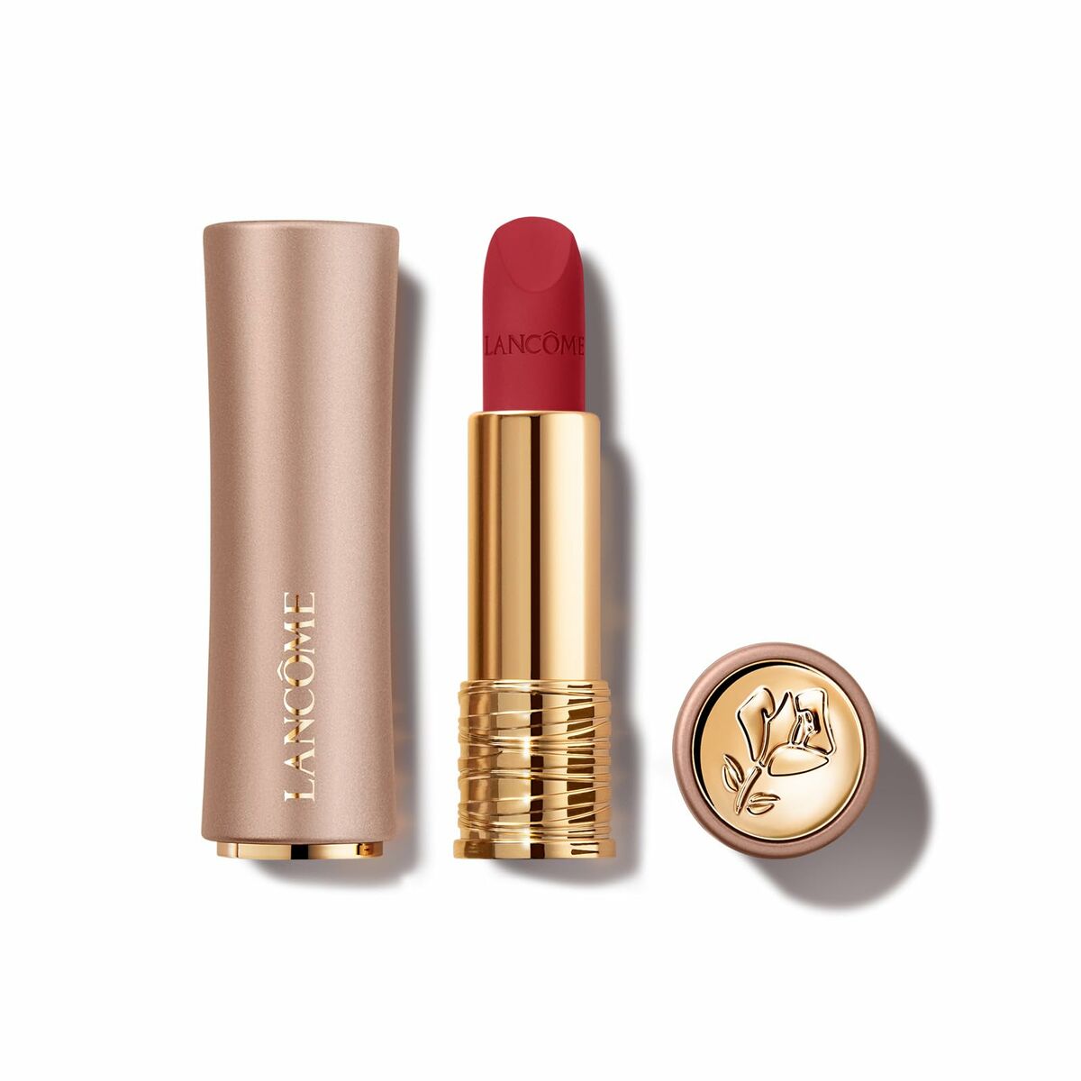 Rouge à lèvres Lancôme Absolu Rouge Nº 505, stick lipstick in elegant packaging, perfect for enhancing beauty.