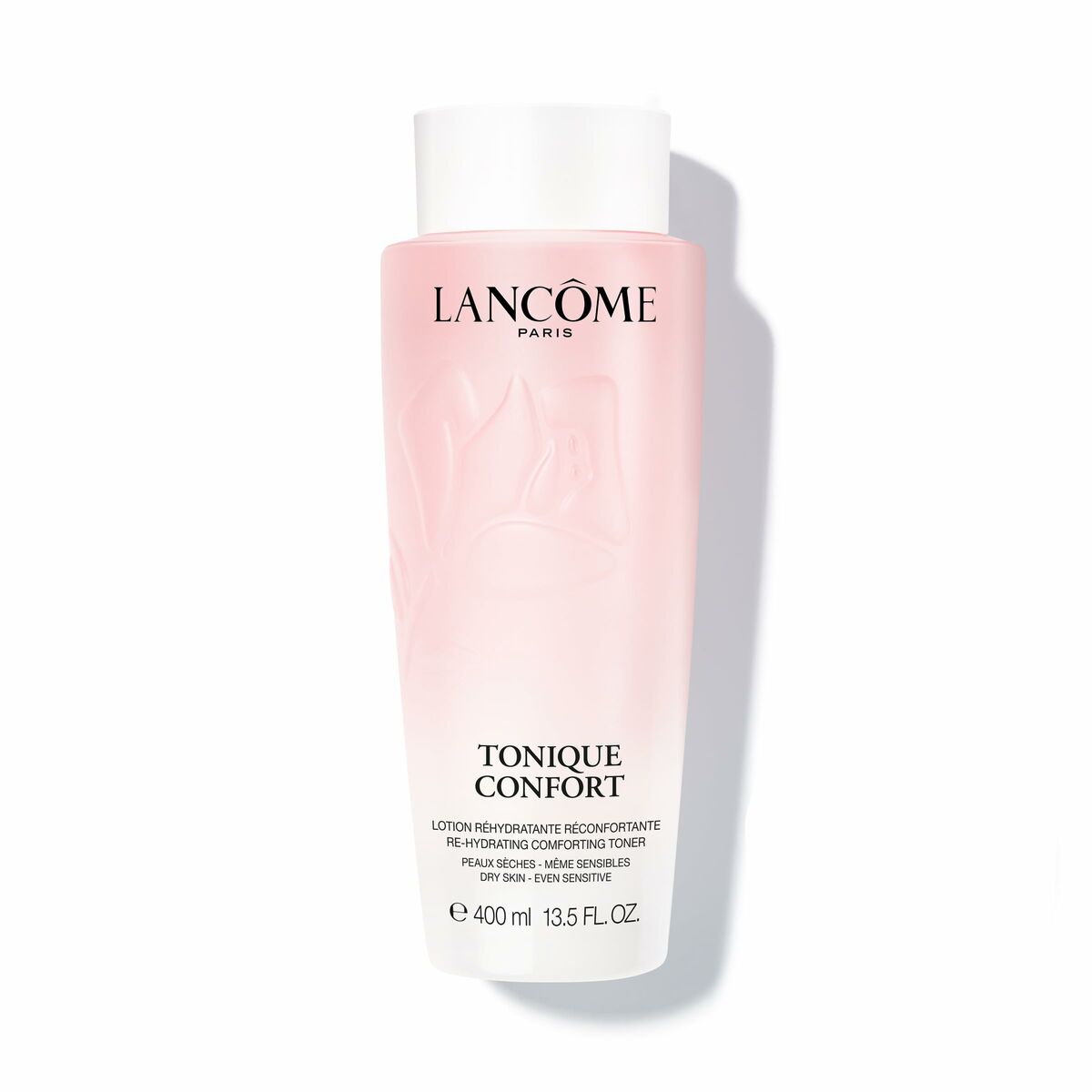 Lancôme Tonique Confort 400 ml hydrating toner for dry and sensitive skin, ideal for enhancing beauty.