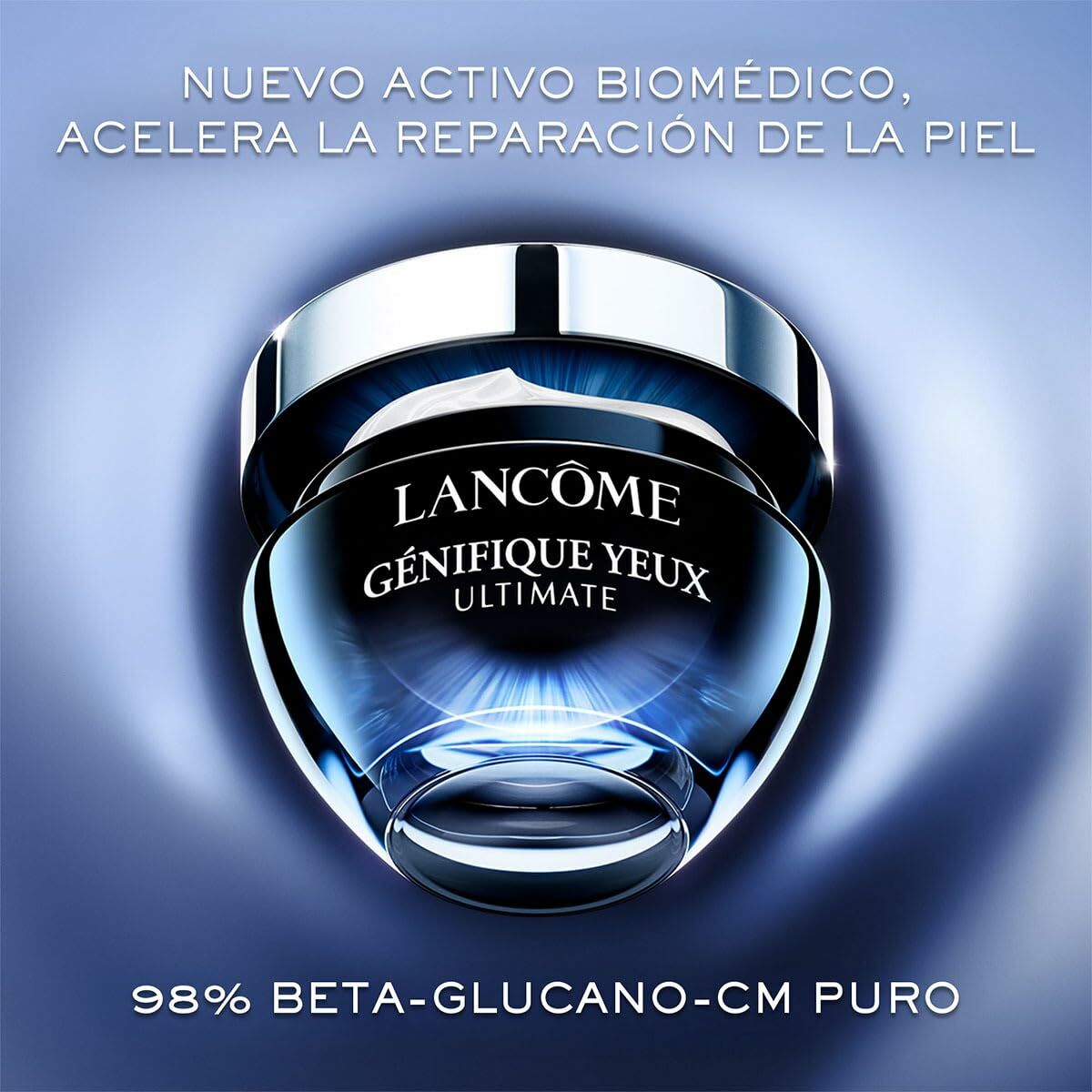 Lancôme GÉNIFIQUE YEUX Ultimate cream, 98% beta-glucano-CM puro for skin repair.