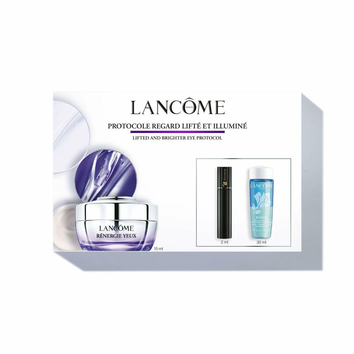 Set de cosmétiques Lancôme RÉNERGIE, soin complet pour les yeux, 3 produits pour un regard lifté et illuminé.