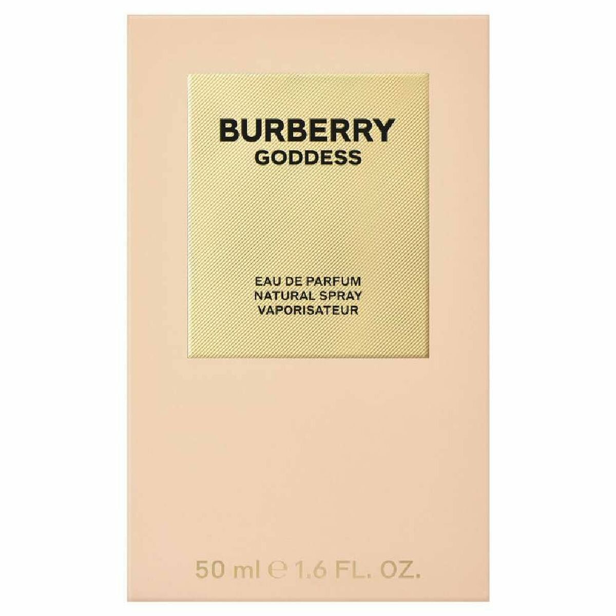 Burberry Goddess EDP 50 ml packaging showcasing a feminine perfume in a sleek, elegant design.