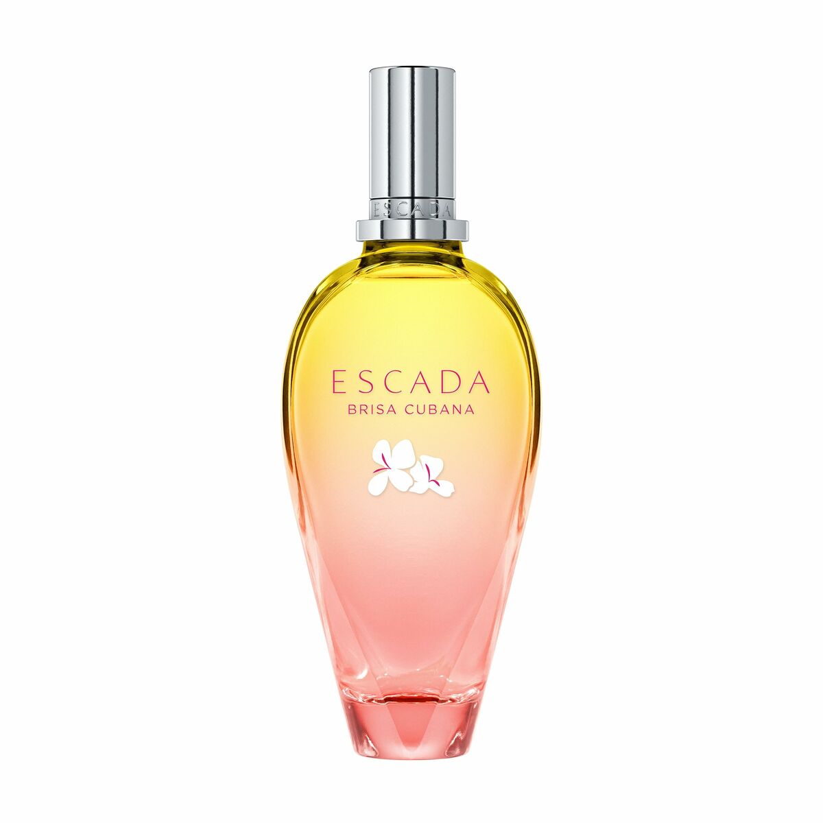 Escada Brisa Cubana EDT women fragrance, showcasing a vibrant yellow and pink bottle design, perfect for expressing femininity.