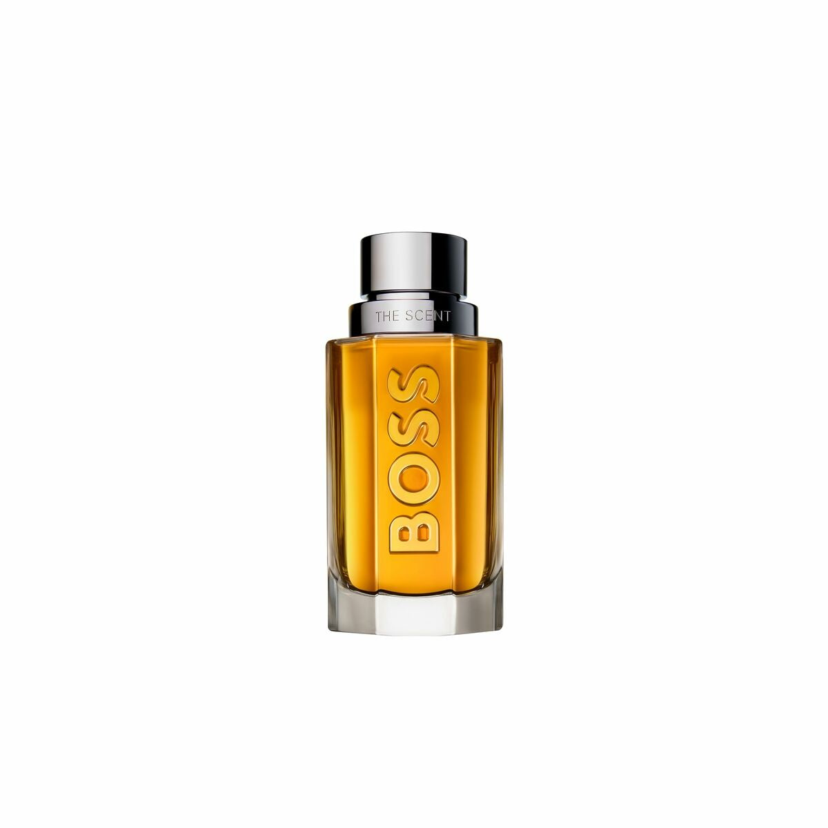 BOSS THE SCENT Eau de Toilette 50 ml unisex fragrance in elegant bottle with amber liquid.